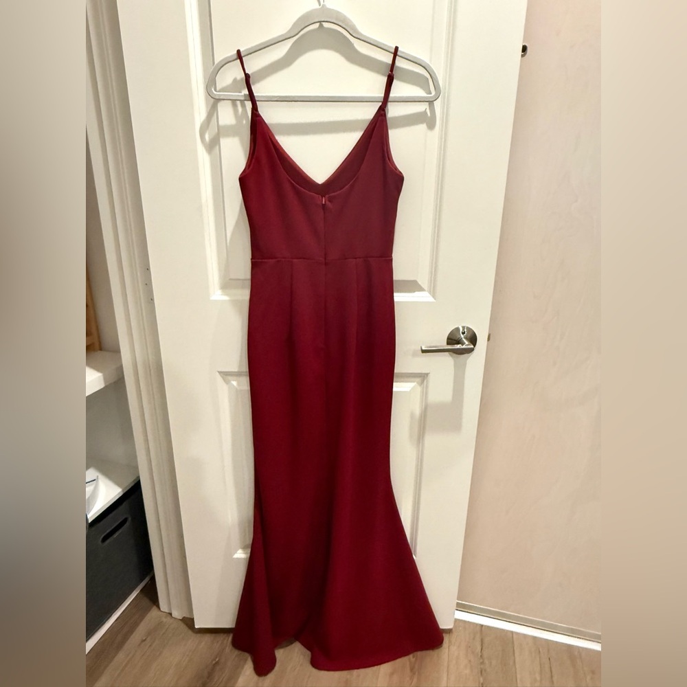 Lulus Infinite Glory Wine Red Maxi Dress NWOT - Picture 4 of 9